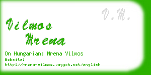 vilmos mrena business card